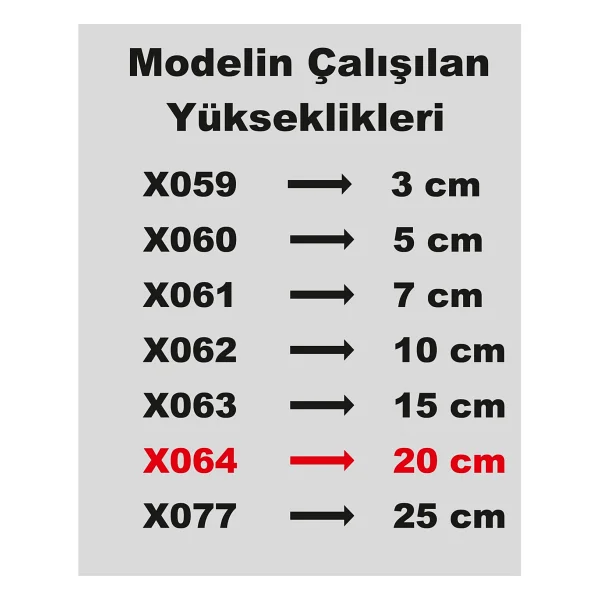 Mood Stencil Harf Boyama Şablonu X064 Harf Yüksekliği 20 Cm - Görsel 5