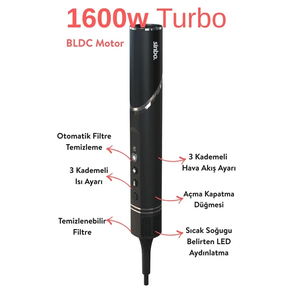 Sinbo Shd-1720 5in1 Saç Şekillendirme Seti - Görsel 9