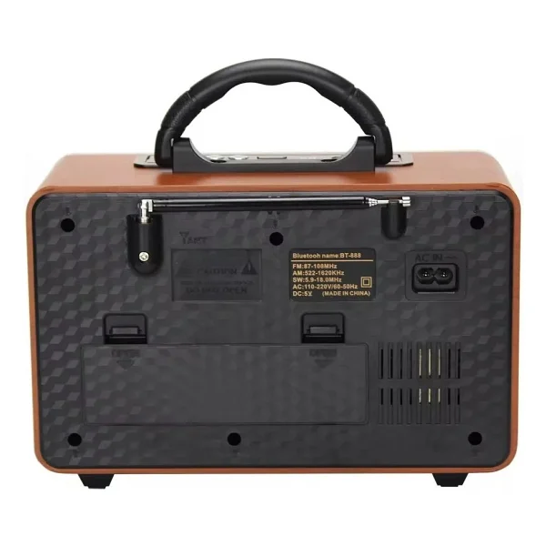 Meier M115 Dvs USB Sd Bluetooth Nostaljik Radyo - Koyu Ahşap - Görsel 7