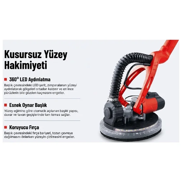 Attlas Ats750p Duvar Zımpara Makinası A0105037 - Görsel 4