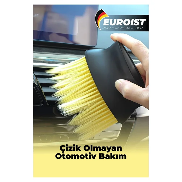 Euroist Araç Içi Klima Havalandırma Detay Temizlik Fırçası - Çizik Bırakmayan Premium Yumuşak Tüylü - Görsel 3
