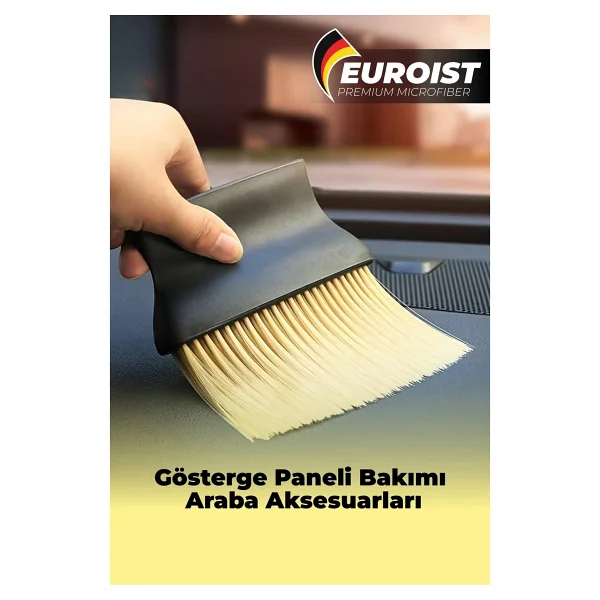 Euroist Araç Içi Klima Havalandırma Detay Temizlik Fırçası - Çizik Bırakmayan Premium Yumuşak Tüylü - Görsel 4
