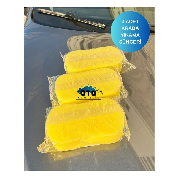 Euroist Oto Yıkama Süngeri, Araba Köpürtme Süngeri, Yumuşak Oto Süngeri, Araba Temizleme Süngeri (3 Adet) - Görsel 2