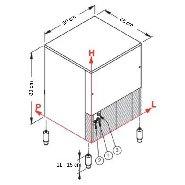 Brema 105 Kg/gün Hazneli Granül Buz Makinesi - Tb 852 A Hc - Gri - Görsel 5