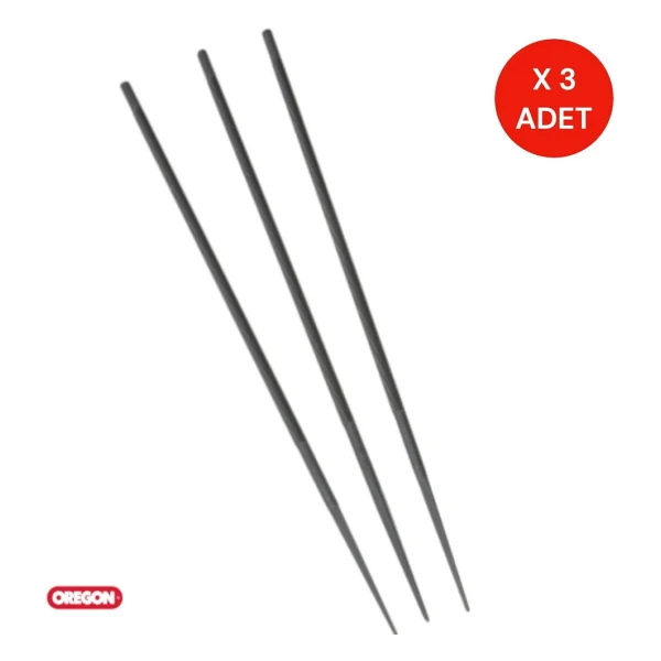 Oregon Zincir Eğesi 7/32" 5.5 Mm 3'lü Paket - Motorlu Testere Zincir Bileme Eğesi - Görsel 2