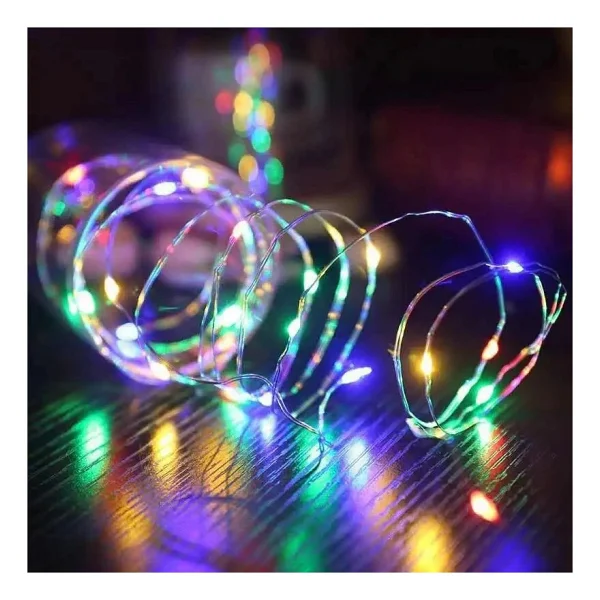 Gd968 Şerit Pilli Aydınlatma 10 Metre 100 Adet RGB Peri LED - Görsel 5