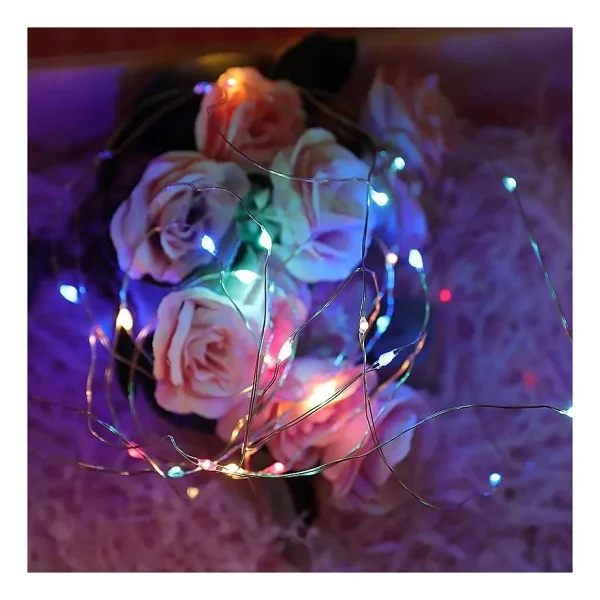 Gd957 Şerit Pilli Aydınlatma 3 Metre 30 Adet Beyaz Peri LED - Görsel 2