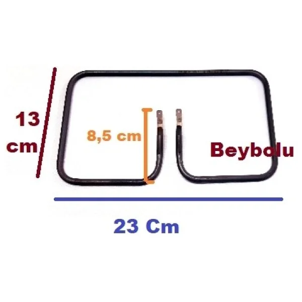 FullYedek Fakir Uyumlu Tost Makinesi Rezistans 23 cm x 13 cm 800 W - 110 V - Görsel 2