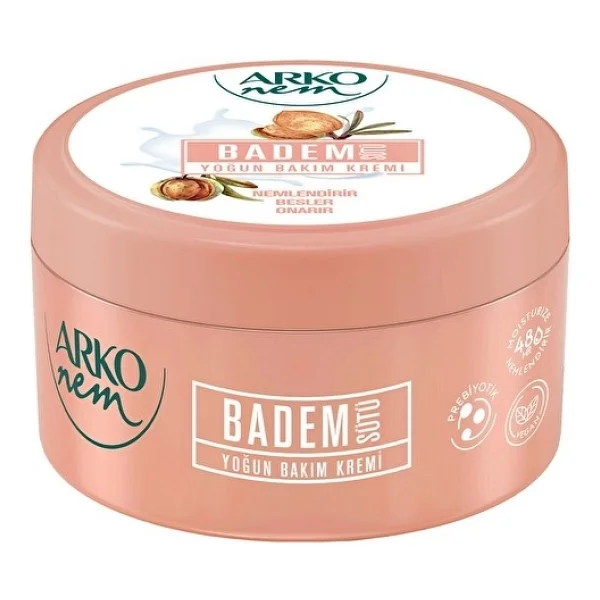 Arko Nem Prebiyotik Krem Serisi Badem Sütü 250 ml El ve Vücut Kremi
