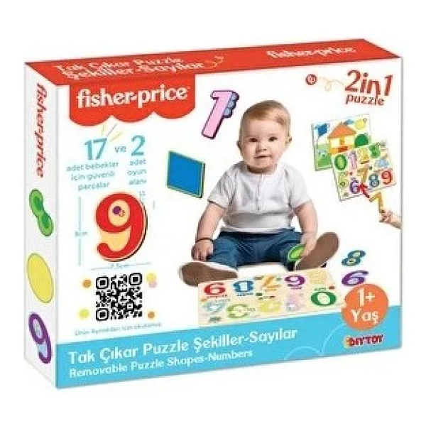 Fisher-Price Fisher Price Tak Çıkar Puzzle Şekiller Sayılar (3 Adet) - Görsel 4