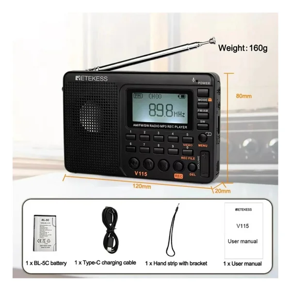 Retekess V115 Radyo - Görsel 5