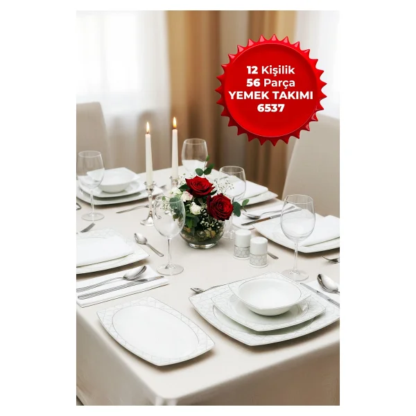 Aryıldız 6537 56 Parça 12 Kişilik Yemek Takımı - Görsel 2
