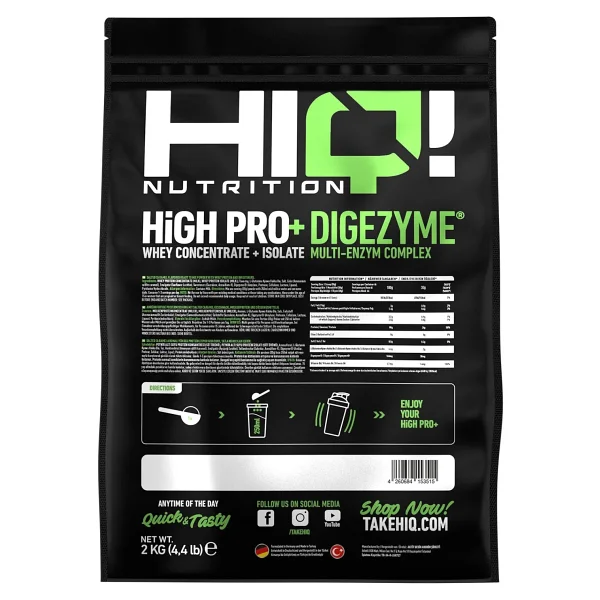 Hiq Nutrition High Pro+ 2000 Gr Whey Protein Tozu - Görsel 2