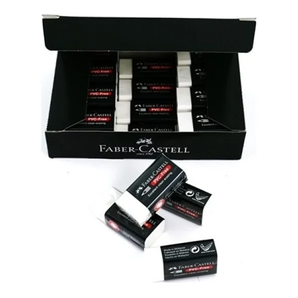 Faber-Castell 7085/24 24'lü Beyaz Orta Boy Silgi - Görsel 2