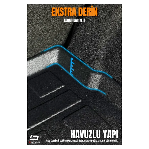 S Dizayn S-Dizayn Hyundai İ20 3d Pro Bagaj Havuzu 2020 Üzeri A+ Kalite - Görsel 4
