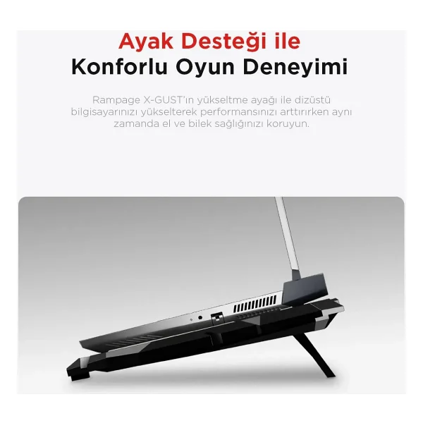 Rampage Ad-Rc10 X-Gust 6 Fanlı Laptop Soğutucu - Görsel 4