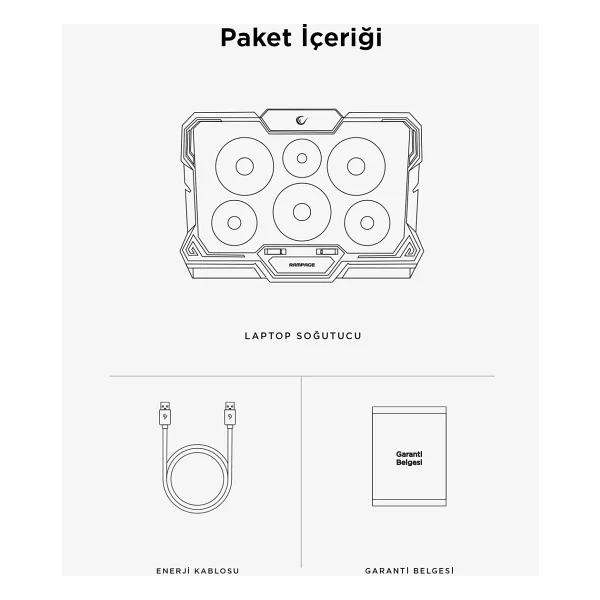 Rampage Ad-Rc10 X-Gust 6 Fanlı Laptop Soğutucu - Görsel 9