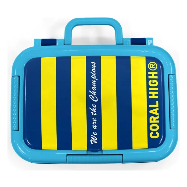 Coral High 39370 Çubuklu Sarı-Lacivert Taraftar Desenli Çelik Beslenme Kutusu - Görsel 5