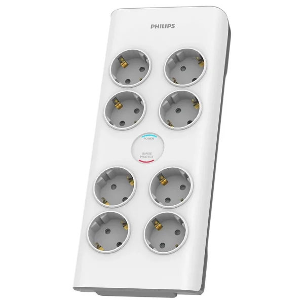 Philips 8 Soket Akım Korumalı Priz 900 Joules 2 M Örgülü Kablo Anahtarsız Renkli - Görsel 2
