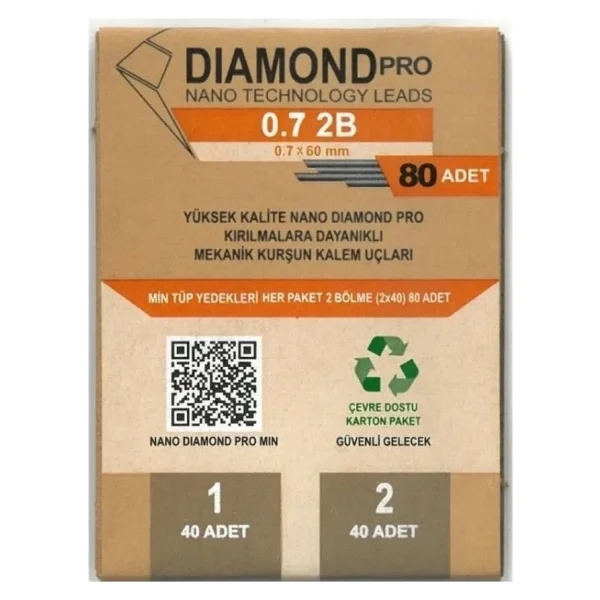Uni-Ball Uni Dıamond Pro Nano 80'li Min 0.7 2b 60mm Versatil Kalem Ucu - Görsel 2