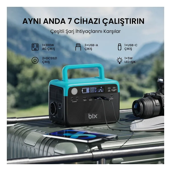 Bix Ps60k 192 Wh 300 W Taşınabilir Güç Kaynağı - Görsel 6