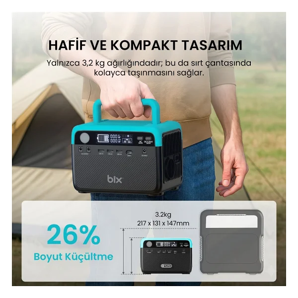 Bix Ps60k 192 Wh 300 W Taşınabilir Güç Kaynağı - Görsel 5