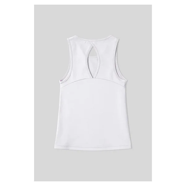 TOMMY LIFE Beyaz Standart Fit Çapraz Sırt Detaylı Kadın Spor Atlet - 97296 - XL - Görsel 4