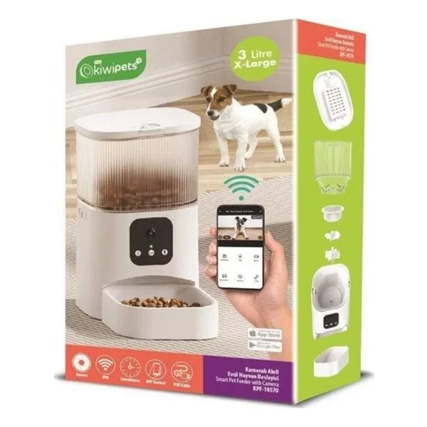 Kiwi Pets Kpf-10570 3 Lt Kameralı Akıllı Mama Kabı - Görsel 8