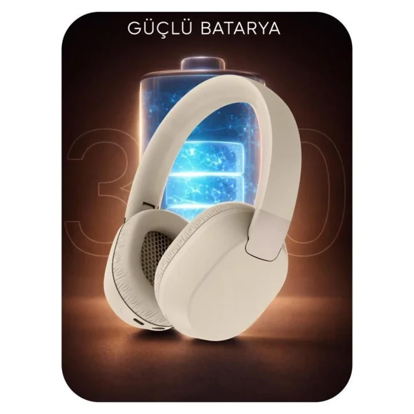Torima HD50 Bej Kulak Üstü Bluetooth Kulaklık - Görsel 7