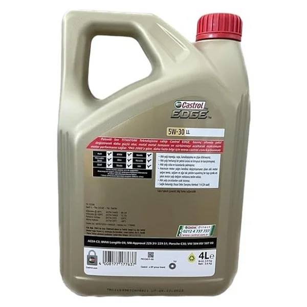Castrol Edge 5w-30 Ll 4 Lt Motor Yağı - Görsel 3