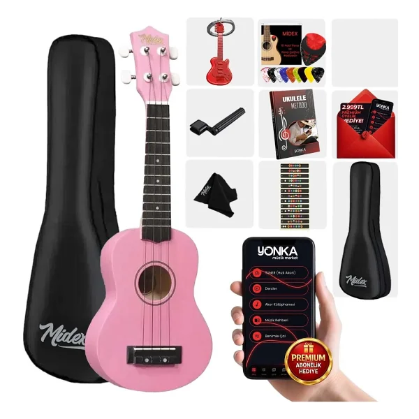 Midex Ukx-901 Bk Siyah Soprano Ukulele - Görsel 5