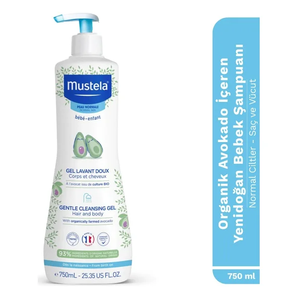 Mustela Gentle Cleansing Gel Yenidoğan Şampuanı 750 Ml - Görsel 2