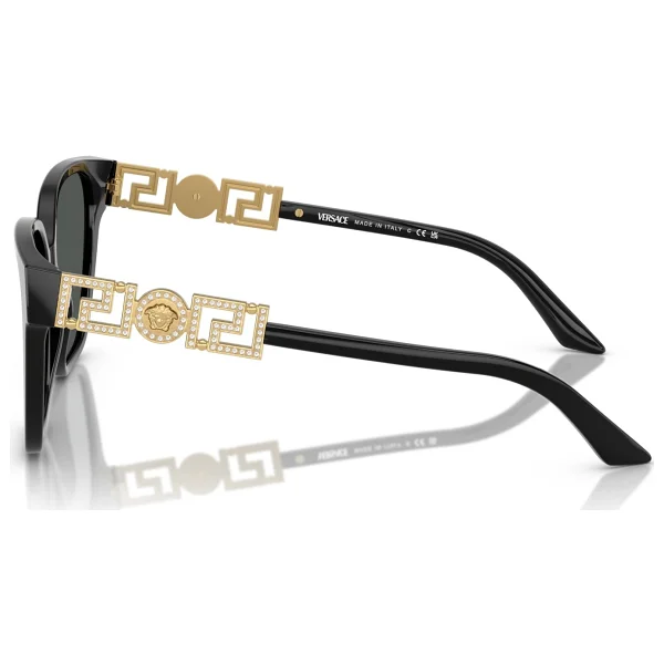 Versace Greca Strass Butterfly Ve4471b Gb187 Black-Dark Grey Kadın Güneş Gözlüğü - Görsel 7