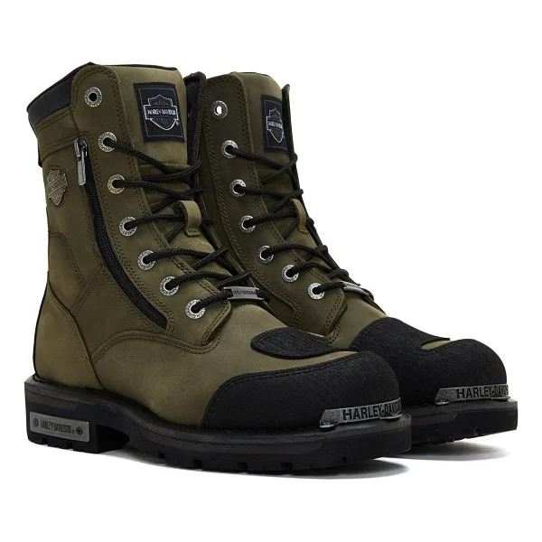 Harley Davidson Riddick 025m100552- O05-08 Haki Erkek Deri Bot - Görsel 8