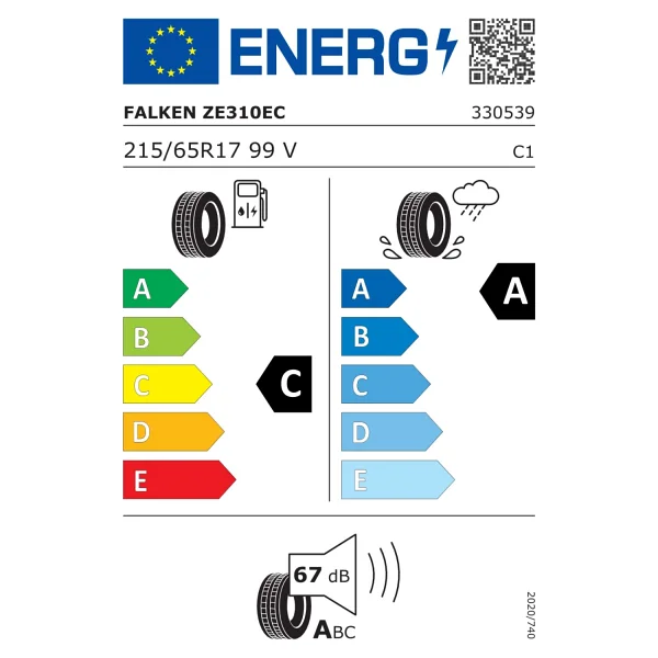 Falken Ziex Ze310 Ecorun 215/65 R17 99v Yaz Lastiği - Görsel 2