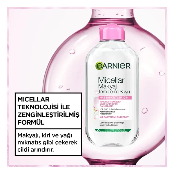 Garnier Micellar Hassas Ciltler Kusursuz 200 Ml Makyaj Temizleme Suyu - Görsel 4