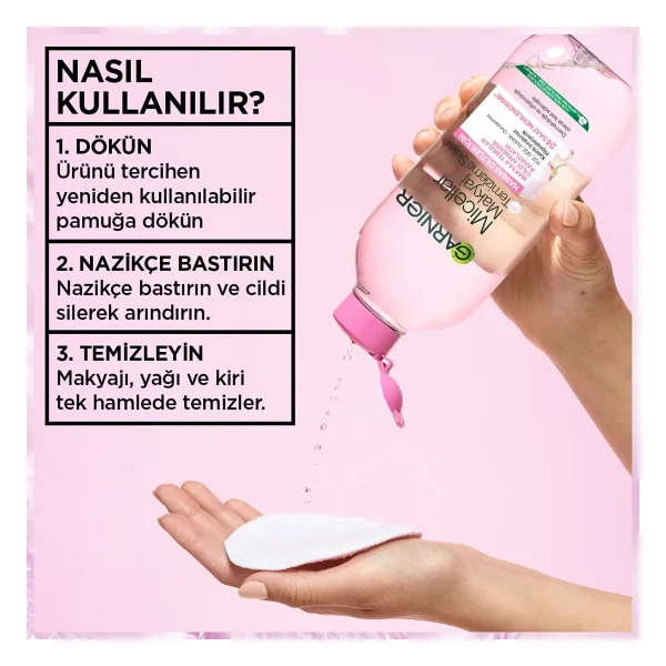 Garnier Micellar Hassas Ciltler Kusursuz 200 Ml Makyaj Temizleme Suyu - Görsel 6