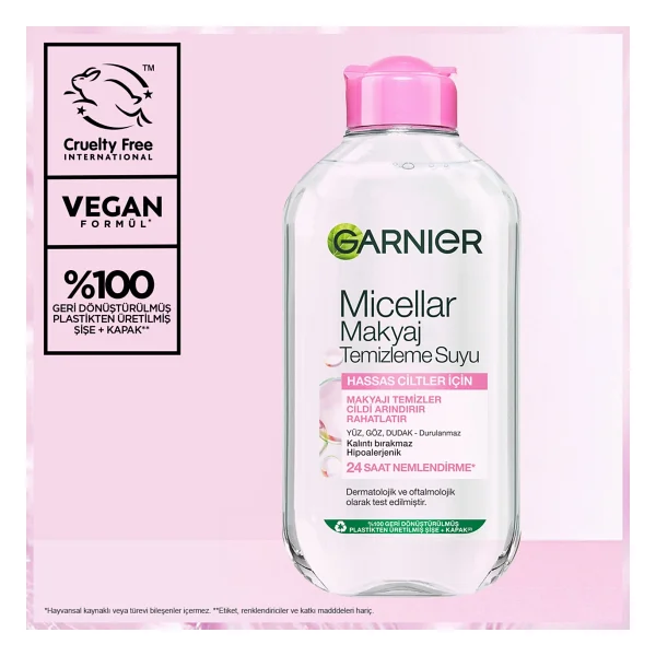 Garnier Micellar Hassas Ciltler Kusursuz 200 Ml Makyaj Temizleme Suyu - Görsel 7
