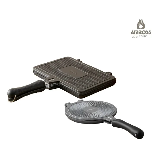 Amboss School Duo 2'li Döküm Waffle Tava Ve Ocak Üstü Tost Makinesi Seti - Görsel 2