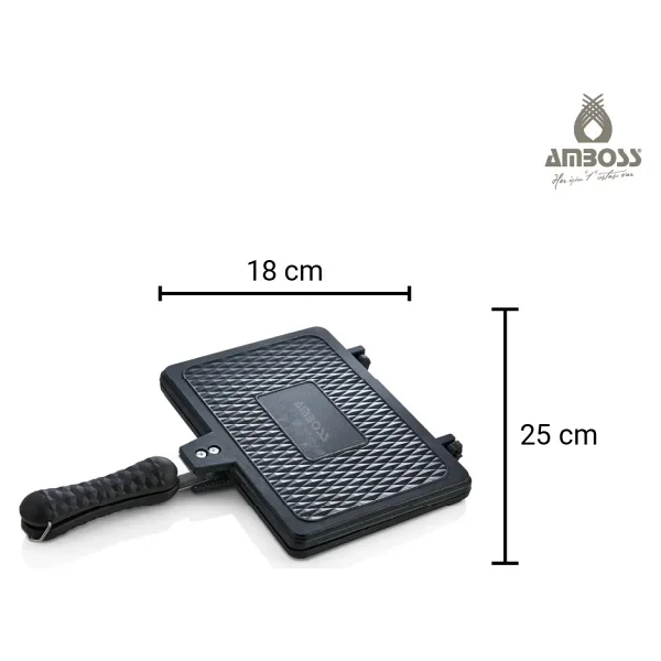 Amboss School Duo 2'li Döküm Waffle Tava Ve Ocak Üstü Tost Makinesi Seti - Görsel 9