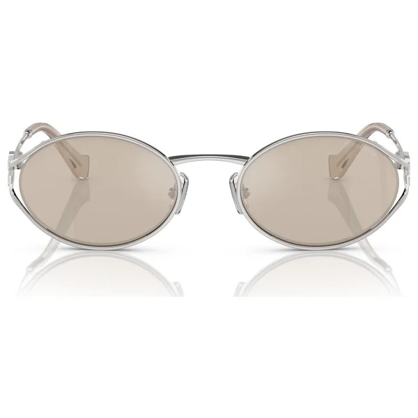Miu Miu Logo 52ys 1bc10f Silver-Gold Kadın Güneş Gözlüğü - Görsel 7