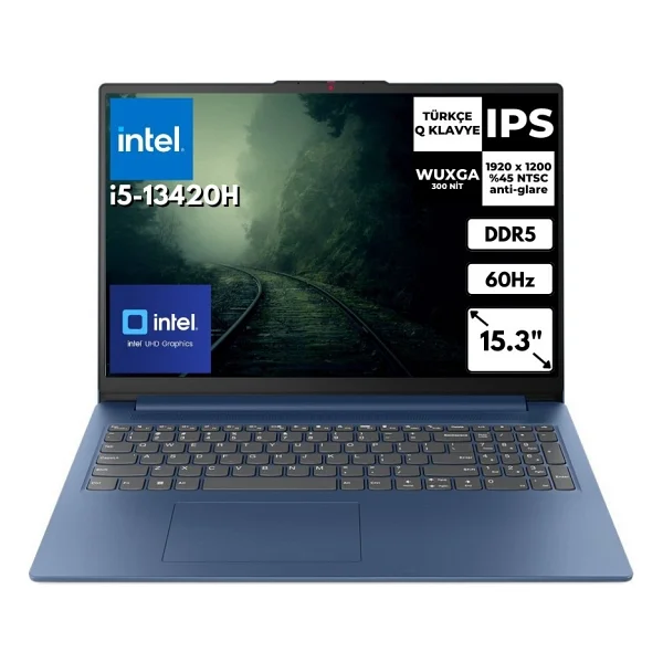Lenovo Ideapad Slim 3 15ırh10 83k10062tr İ5-13420h 16 GB 1 TB SSD UHD Graphics 15.3" Wuxga Notebook - Görsel 8