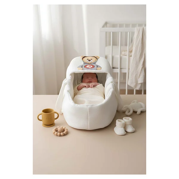 Kapşonlu Ayıcık Bebek Taşıma Çantası - Görsel 8