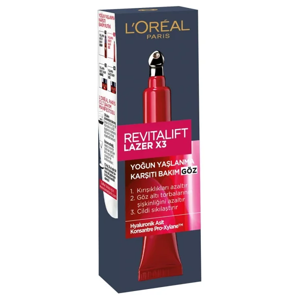 L'oreal Paris Revitalift Lazer X3 Yaşlanma Karşıtı Göz Bakım Kremi 15 Ml Etkili Formül - Görsel 2