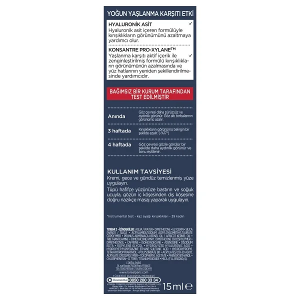 L'oreal Paris Revitalift Lazer X3 Yaşlanma Karşıtı Göz Bakım Kremi 15 Ml Etkili Formül - Görsel 4