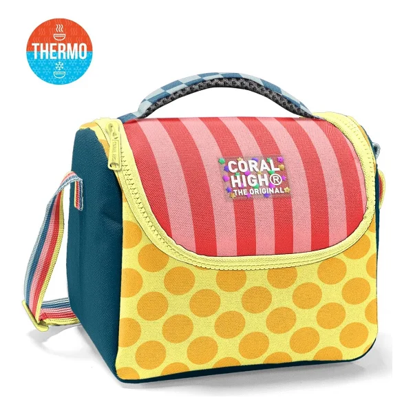 Coral High 37107 Ekose Fiyonk Desenli Termoslu Beslenme Çantası - Görsel 10