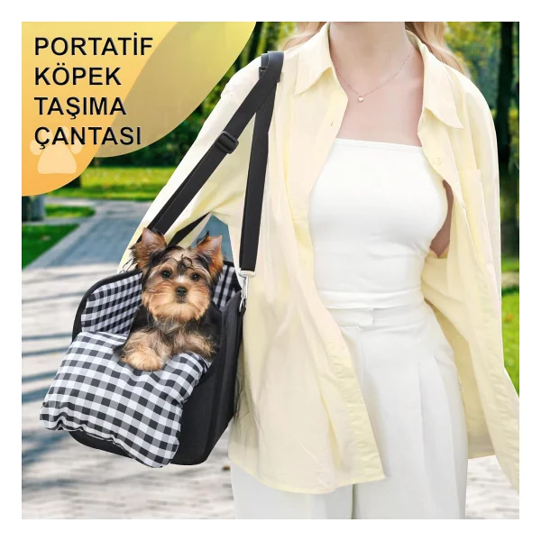 Haegs Araç Konsol Üstü Köpek Koltuğu - Köpek Taşıma Çantası, Küçük Köpek Yatağı Gri - Kırmızı - Siyah - Kırmızı - 42 X 22 X 22 Cm - Görsel 7