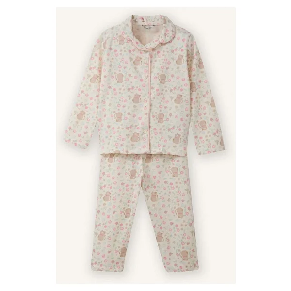 Defacto %100 Pamuklu Desenli 2'li Pijama Takımı Kız Bebek G8652a526sp - Ekru-Er134 - 12 - 18 Ay - Görsel 9