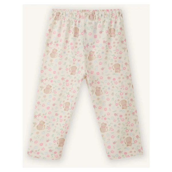 Defacto %100 Pamuklu Desenli 2'li Pijama Takımı Kız Bebek G8652a526sp - Ekru-Er134 - 12 - 18 Ay - Görsel 2