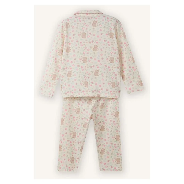 Defacto %100 Pamuklu Desenli 2'li Pijama Takımı Kız Bebek G8652a526sp - Ekru-Er134 - 12 - 18 Ay - Görsel 4